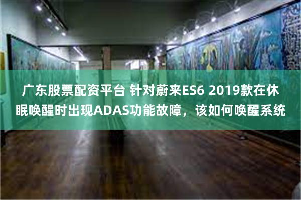 广东股票配资平台 针对蔚来ES6 2019款在休眠唤醒时出现ADAS功能故障，该如何唤醒系统