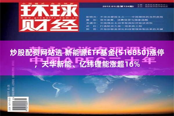 炒股配资网站选 新能源ETF基金(516850)涨停，天华新能、亿纬锂能涨超16%