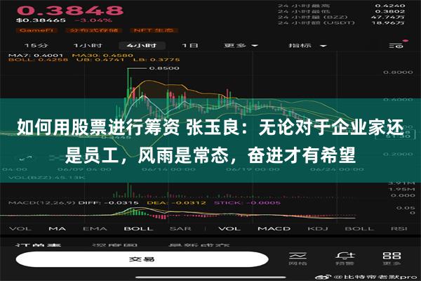 如何用股票进行筹资 张玉良：无论对于企业家还是员工，风雨是常态，奋进才有希望