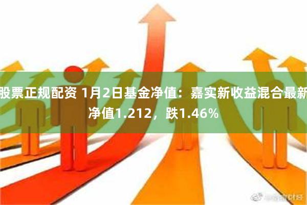 股票正规配资 1月2日基金净值：嘉实新收益混合最新净值1.212，跌1.46%