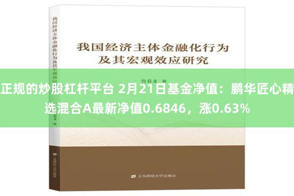 正规的炒股杠杆平台 2月21日基金净值：鹏华匠心精选混合A最新净值0.6846，涨0.63%